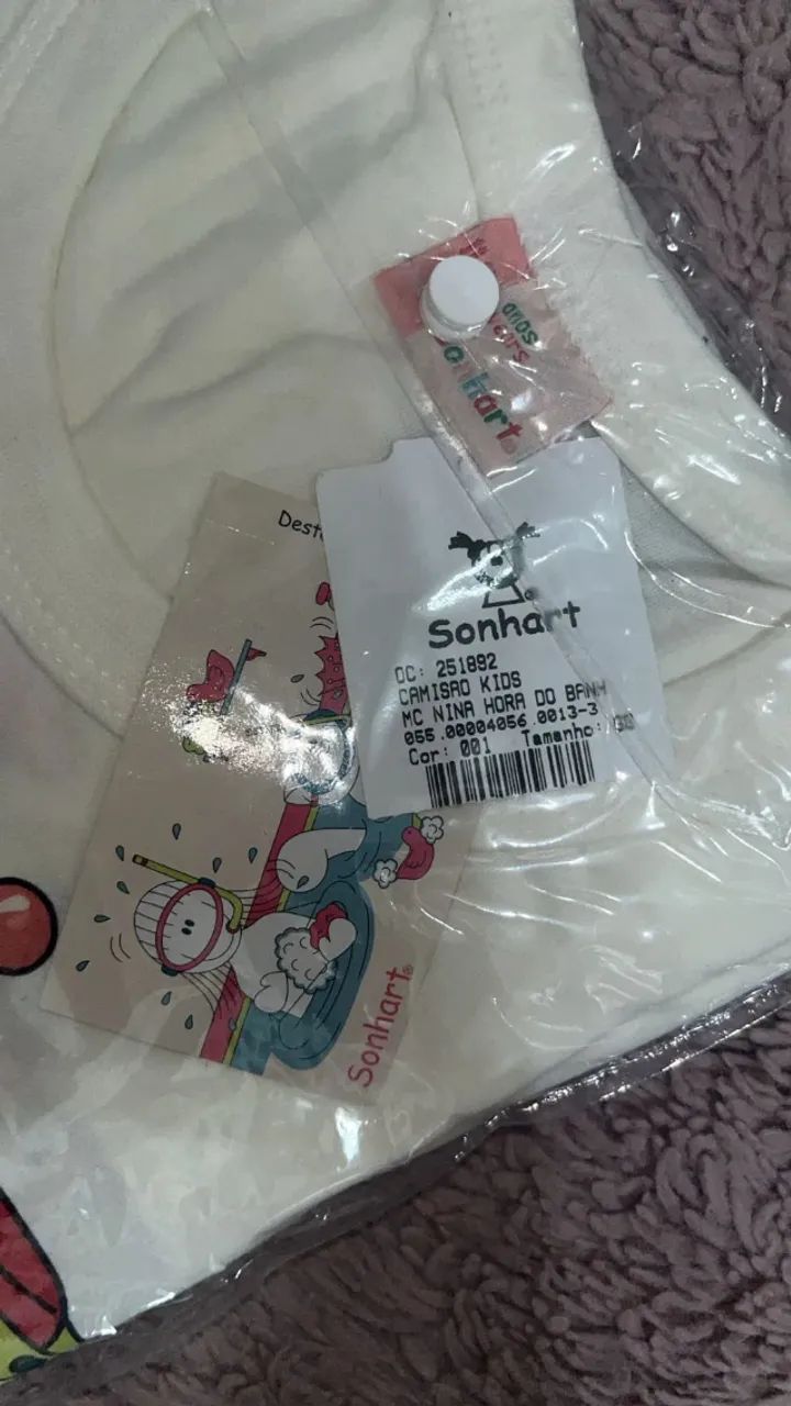 Camisola Infantil Sonhart Estampa Brinquedos - NOVA - Foto 3