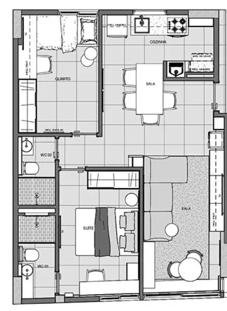 PLANTA 51m²