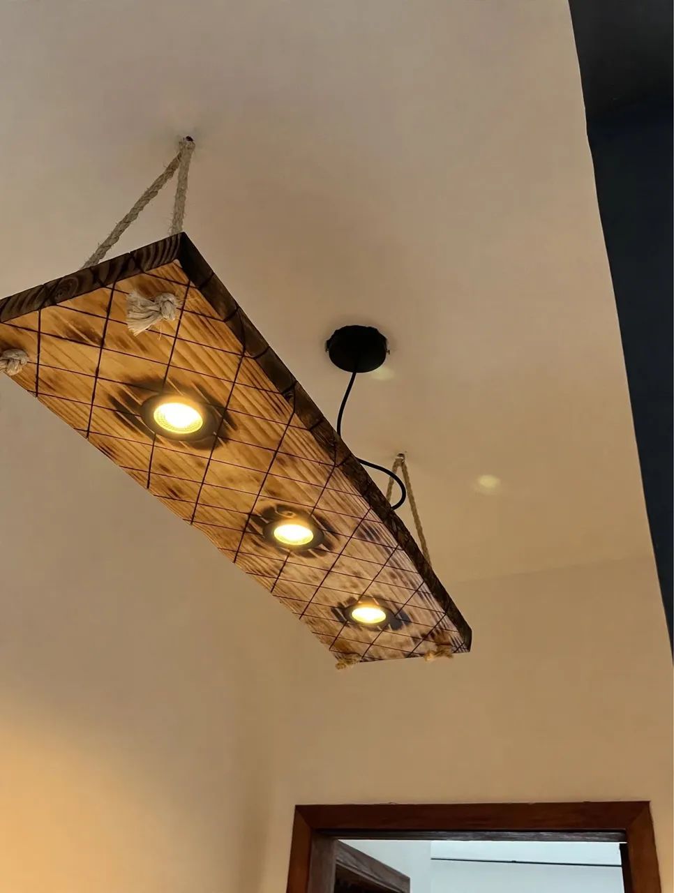 Luminária pendente rústica 