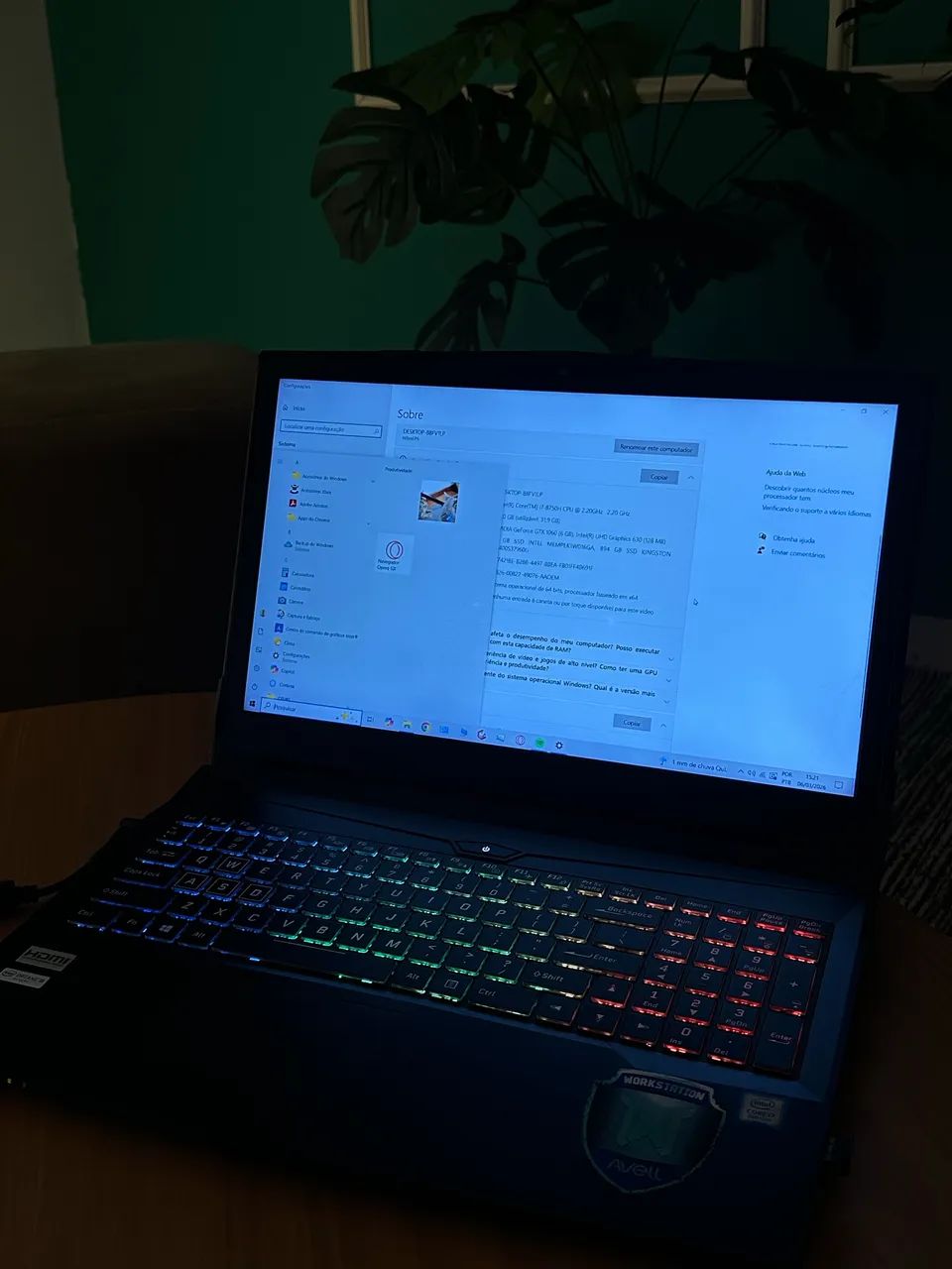 Notebook Avell A64 Core I7 32gb Ram/ Gtx1060 6gb - Foto 3