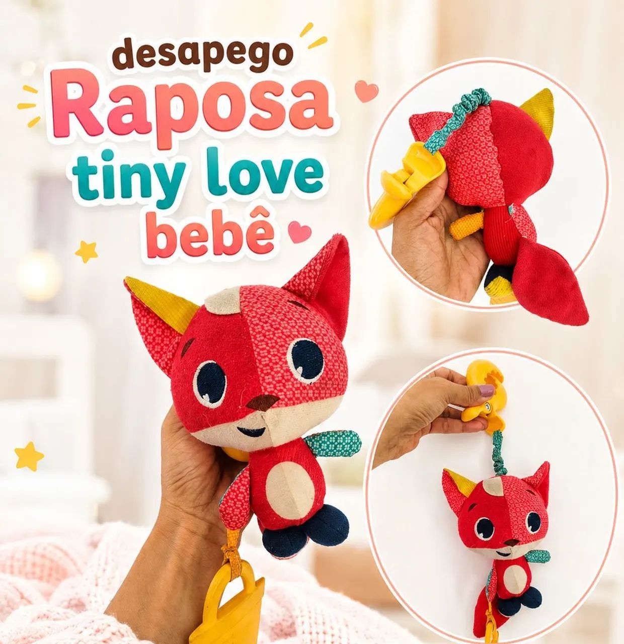 Raposa treme-treme e mordedor - Tiny Love - Foto 3