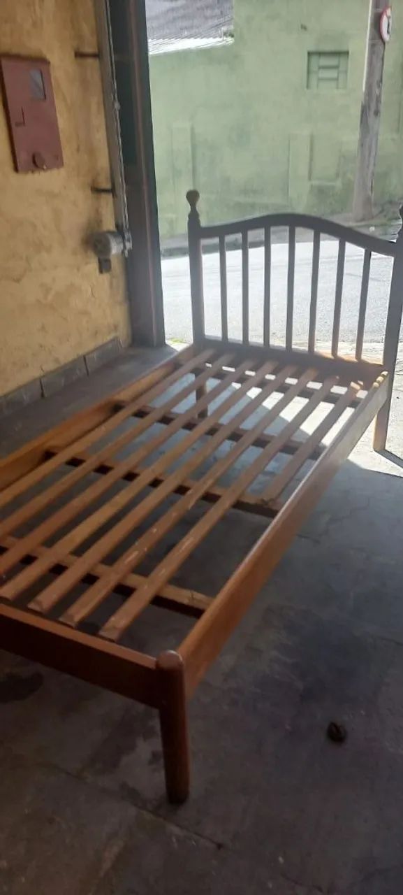 Cama de solteiro de madeira - Foto 3