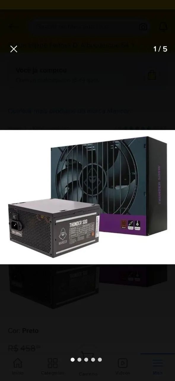 Fonte Mancer Thunder 500w 80 Plus Bronze MCR-THR - Foto 3