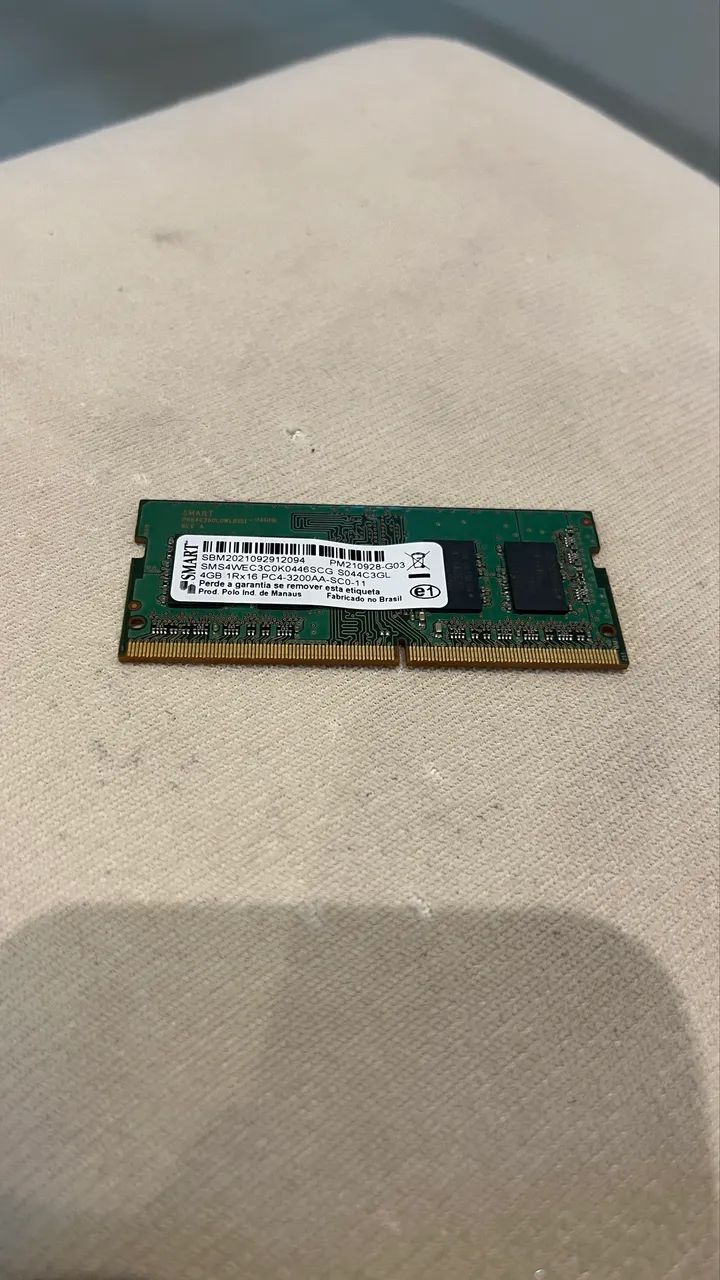 2 pente de memória ram ddr4