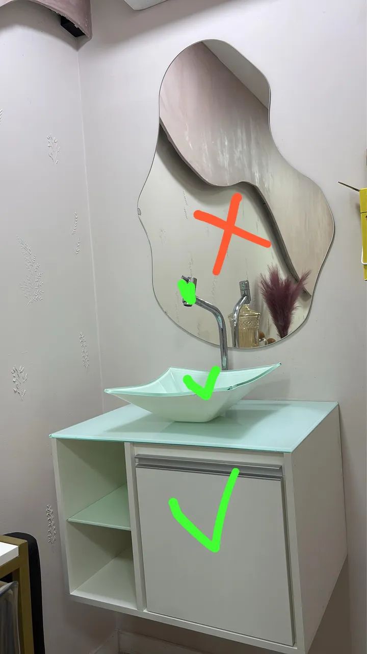Pia completa para banheiro/consultório (não acompanha espelho) 65566179607939121