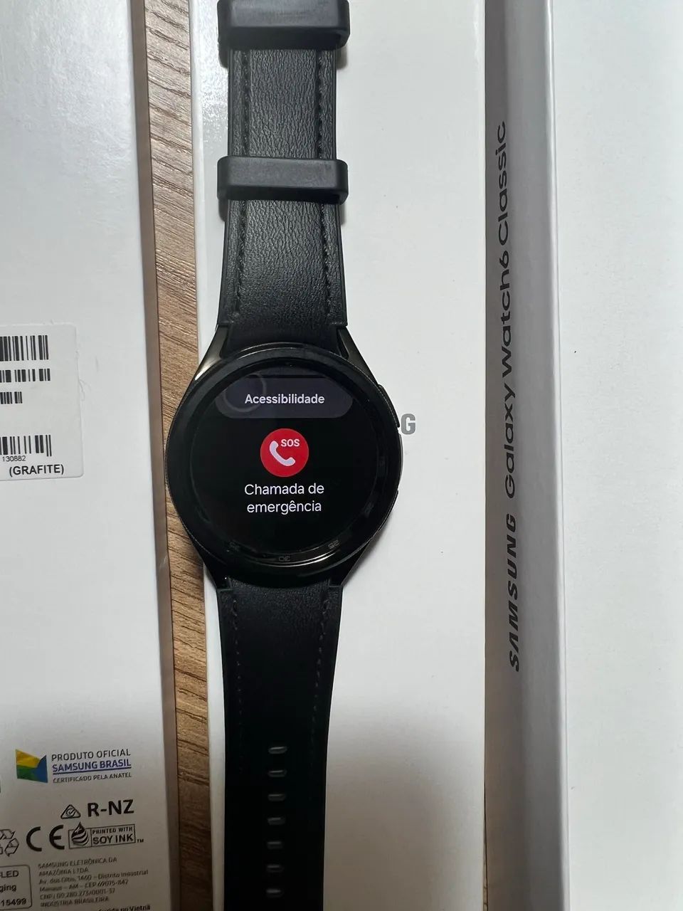 Smartwatch Galaxy Watch6 Classic Lte 47mm Grafite Samsung Desenho da pulseira Liso  - Foto 3
