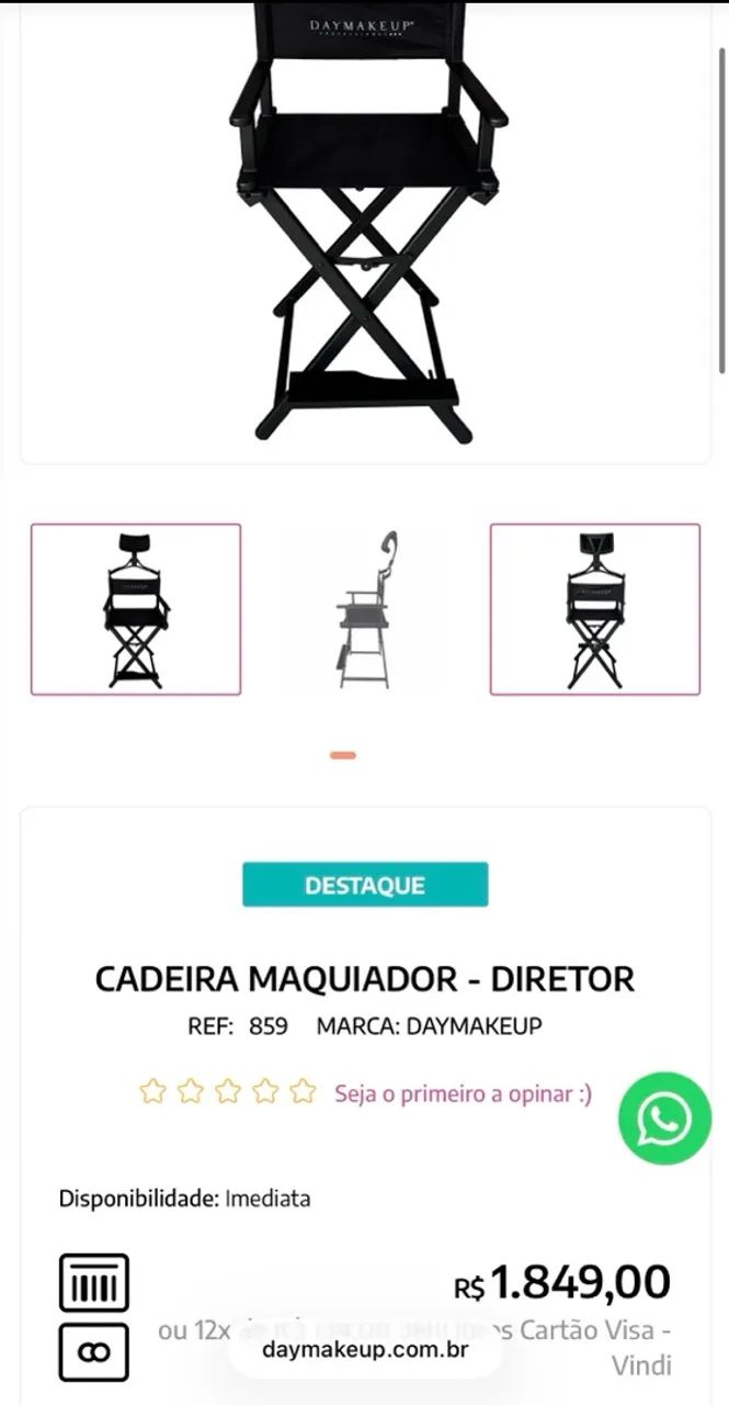 CADEIRA MAQUIADOR PROFISSIONAL  - Foto 4