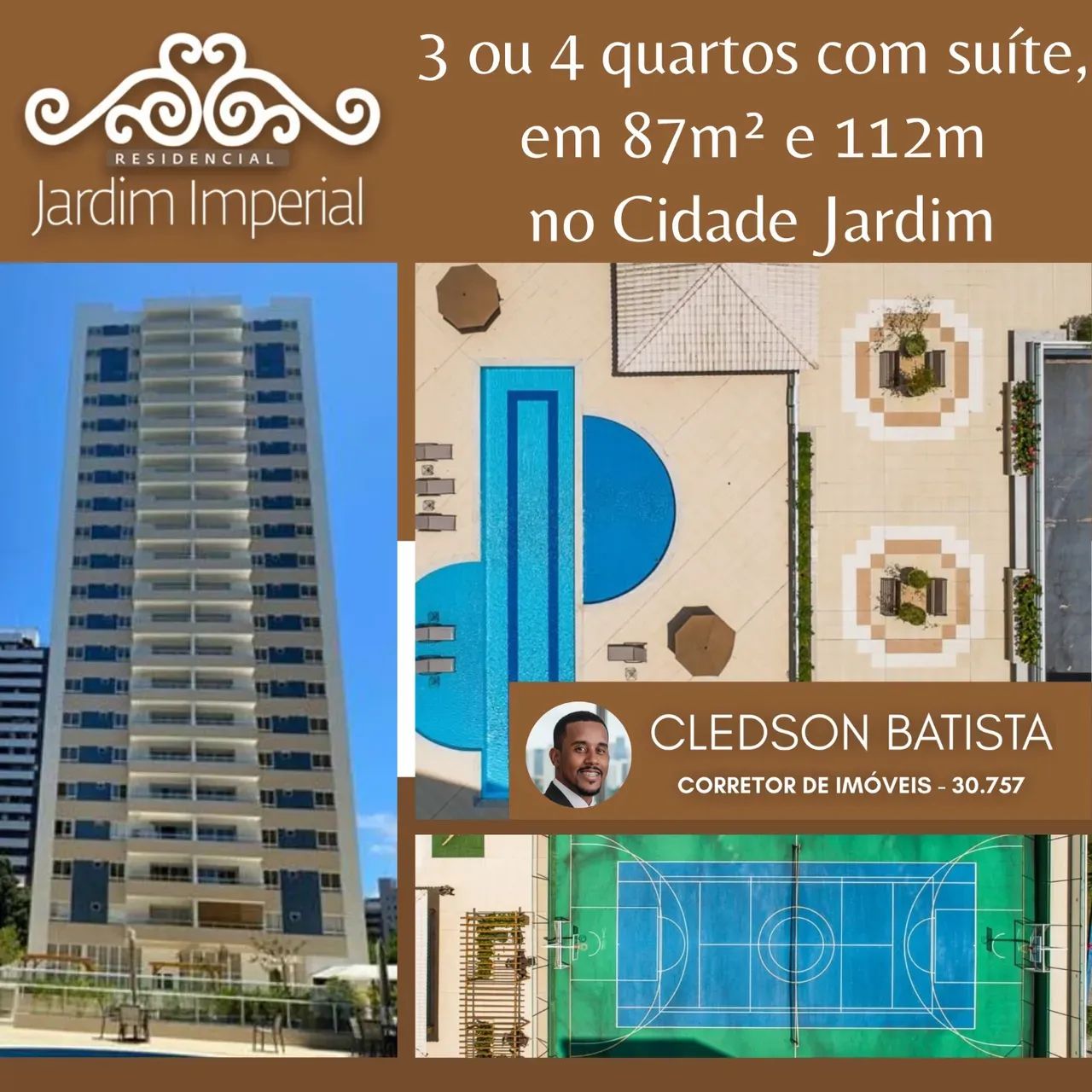 Jardim Imperial, 3 E 4 Quartos Opções De 87M² E 112M² Com 2 Ou 3 Vagas De Garagem Na Cidad