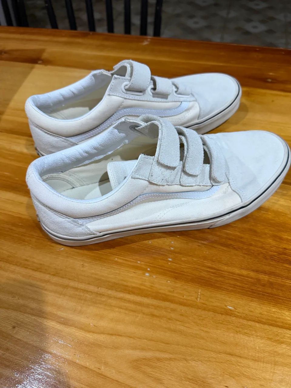 Tênis Old Skool V Velcro Off-White  - Foto 4