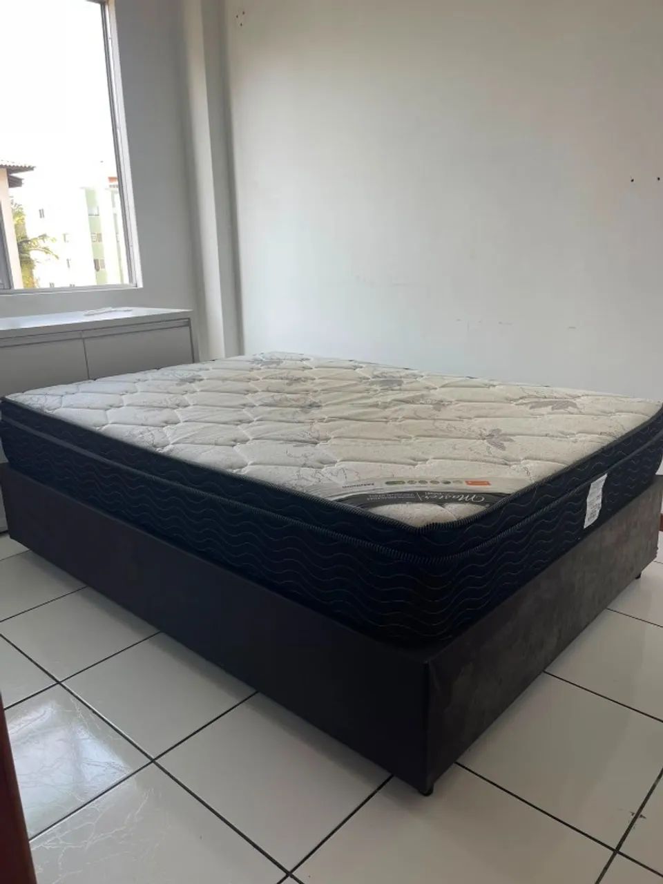 Cama de casal box macia Ortobom