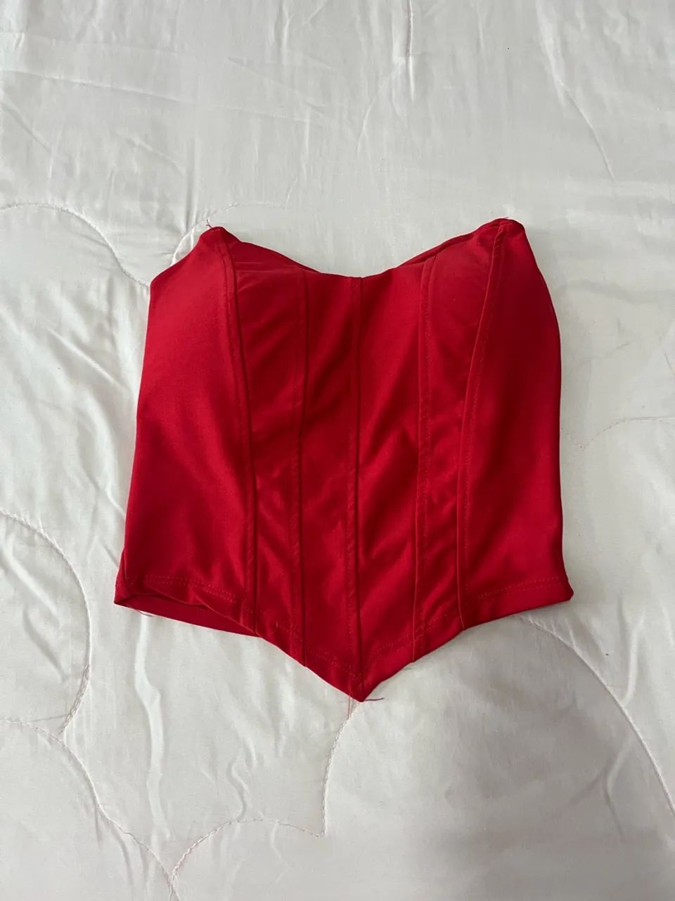 Cropped vermelho com bojo 