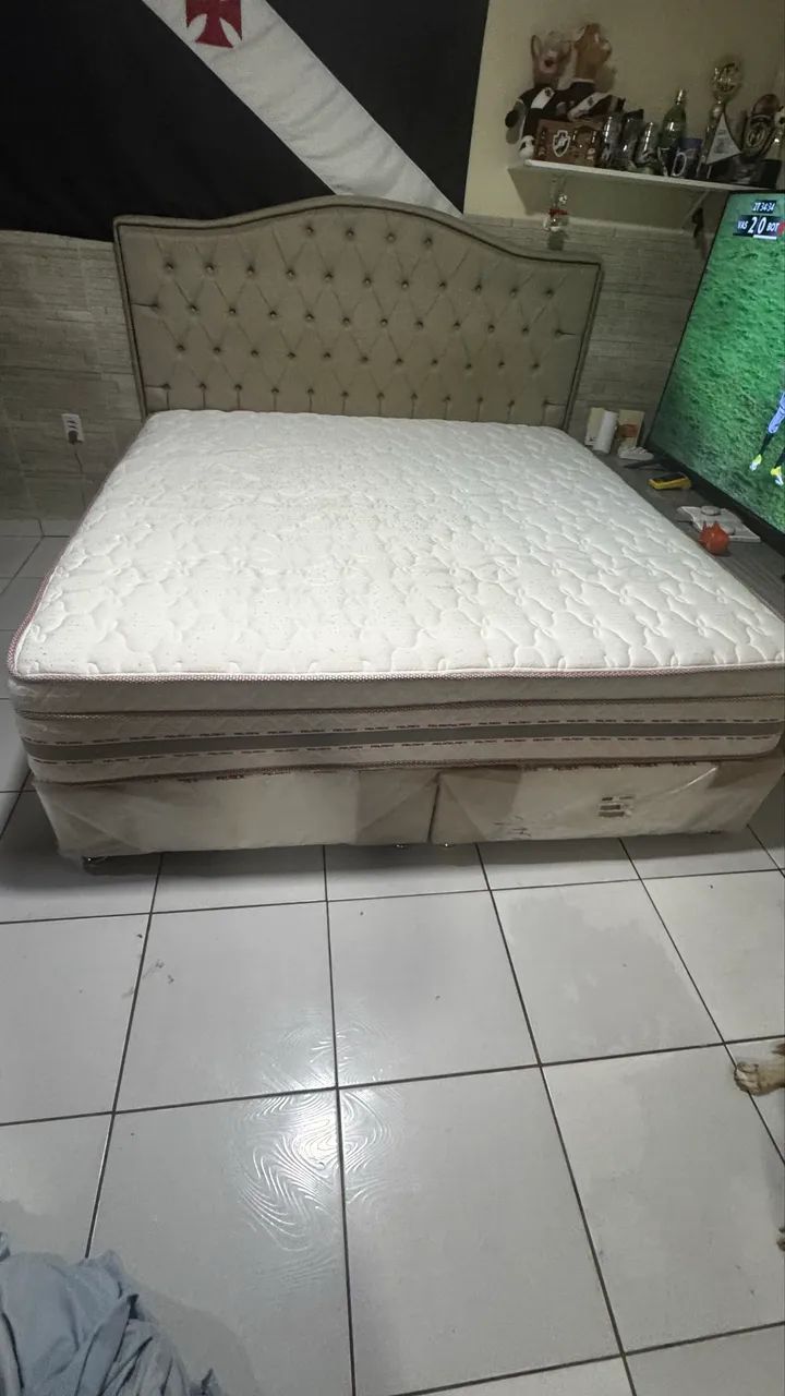 Cama / base / colchão / cabeceira Super King  - Foto 4