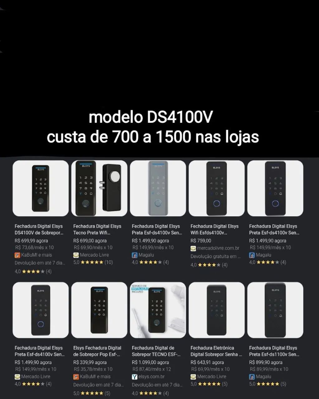 Fechadura eletrônica digital com wifi e biometria NOVA