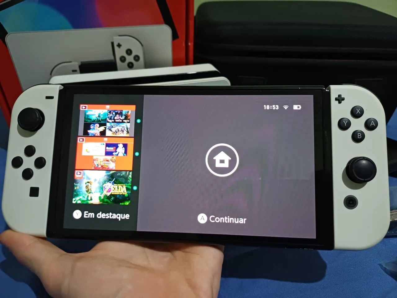 Nintendo Switch OLED + Case - Completo com caixa - Foto 3