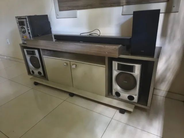 Rack para sala, tv e Aparelhos de Som, com Rodinhas - Foto 2