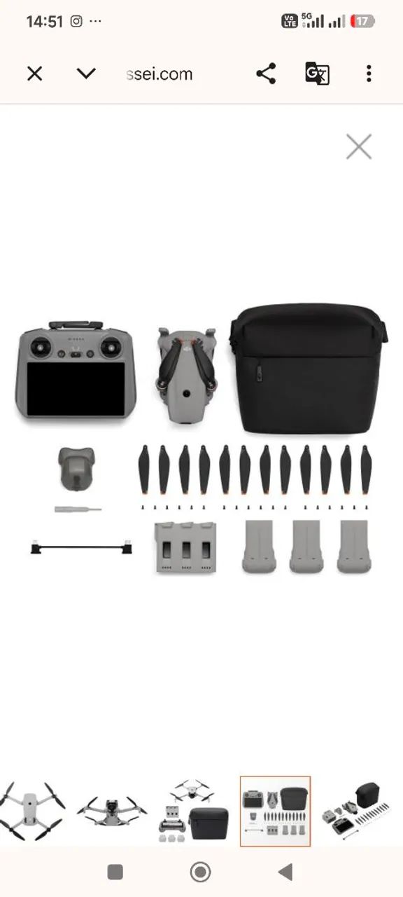 DJI Lito X1 Fly More Combo C/ Tela (RC 2) - Sensor LiDAR 4K 100fps Lacrado - Foto 2