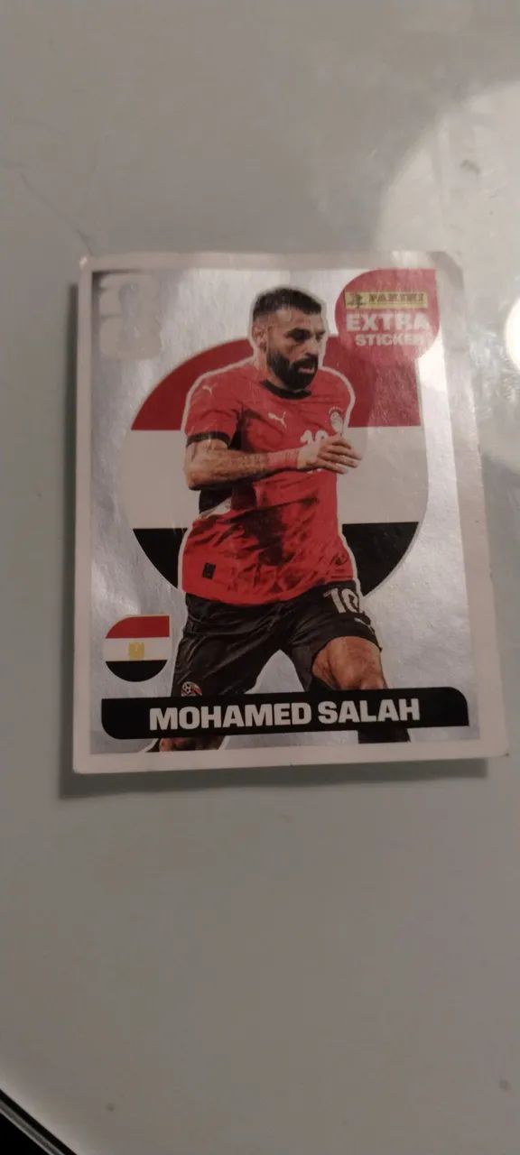 Figurinha extra sticker do Mohamed salah prata
