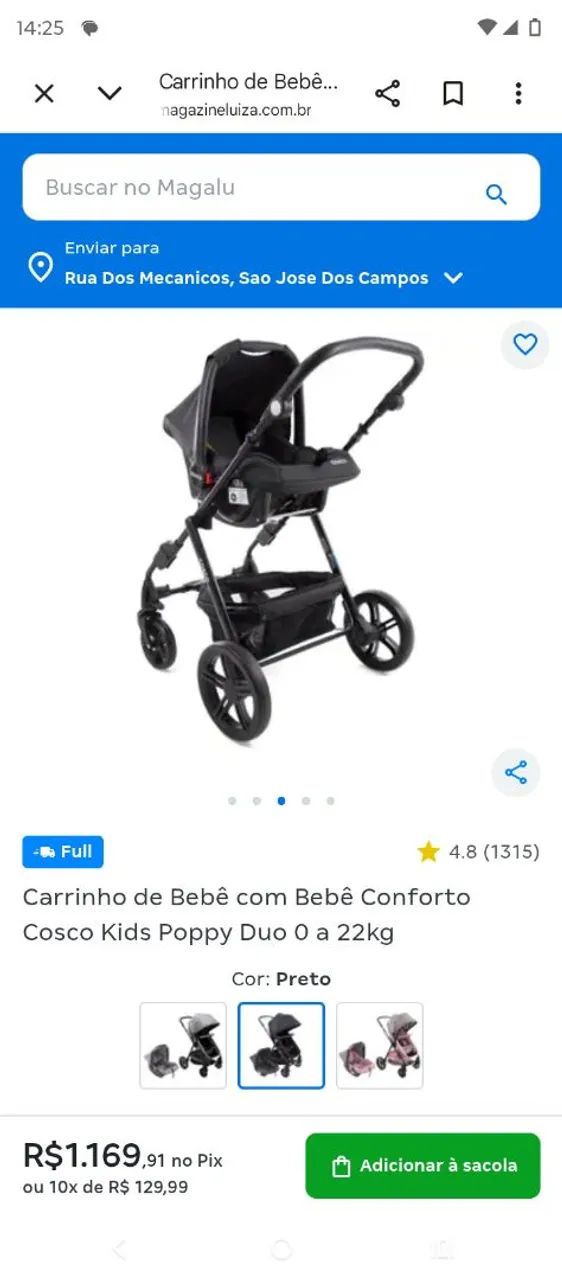 Carrinho de bebê cosco poppy  - Foto 4