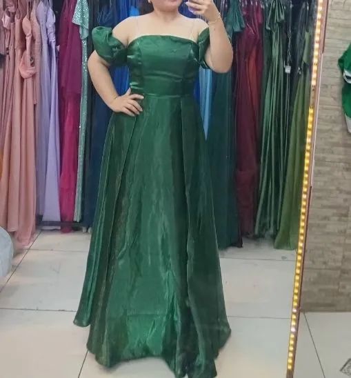 Vestido para formatura verde esmeralda