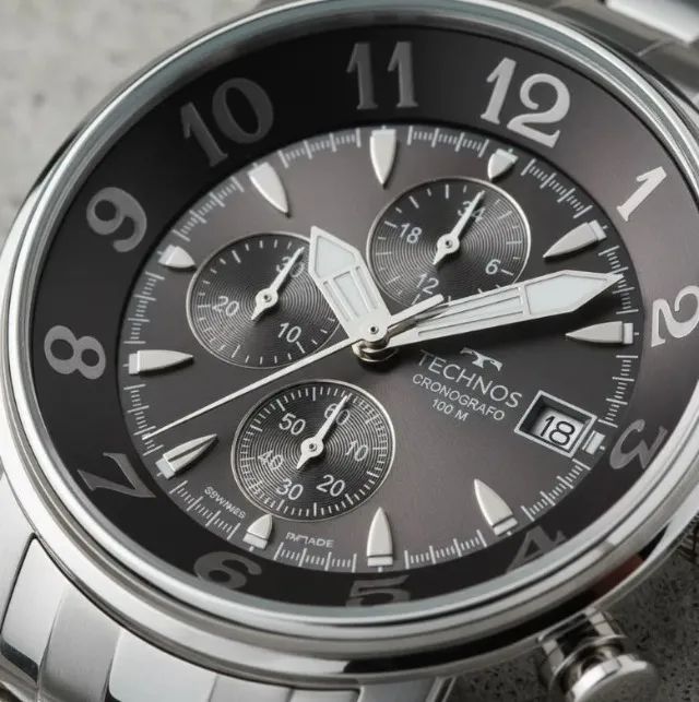 Relógio Technos Masculino Grandtech Prata - Foto 2