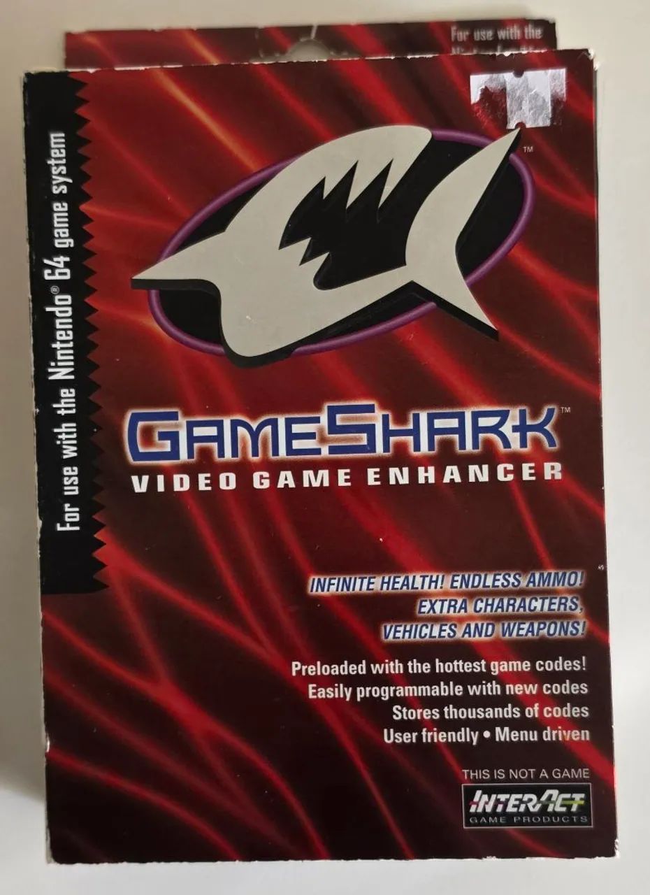 Game Shark na caixa com manual.