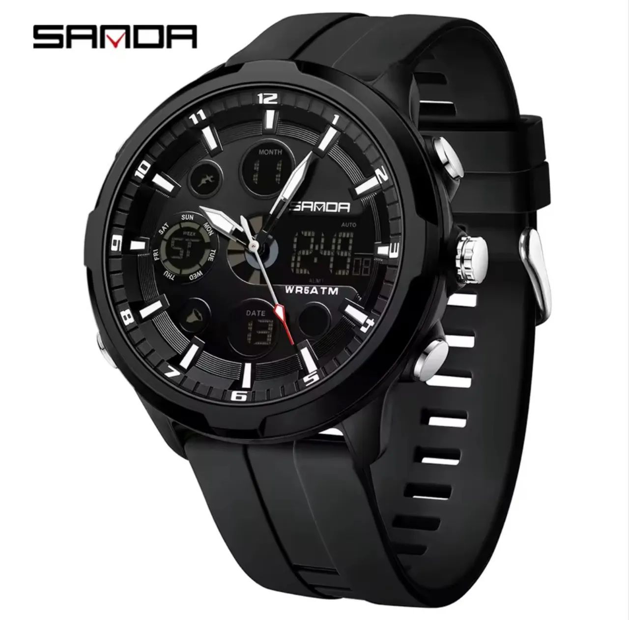 Relógio Masculino SANDA Digital Militar - Esportivo, Resistente e Estiloso
