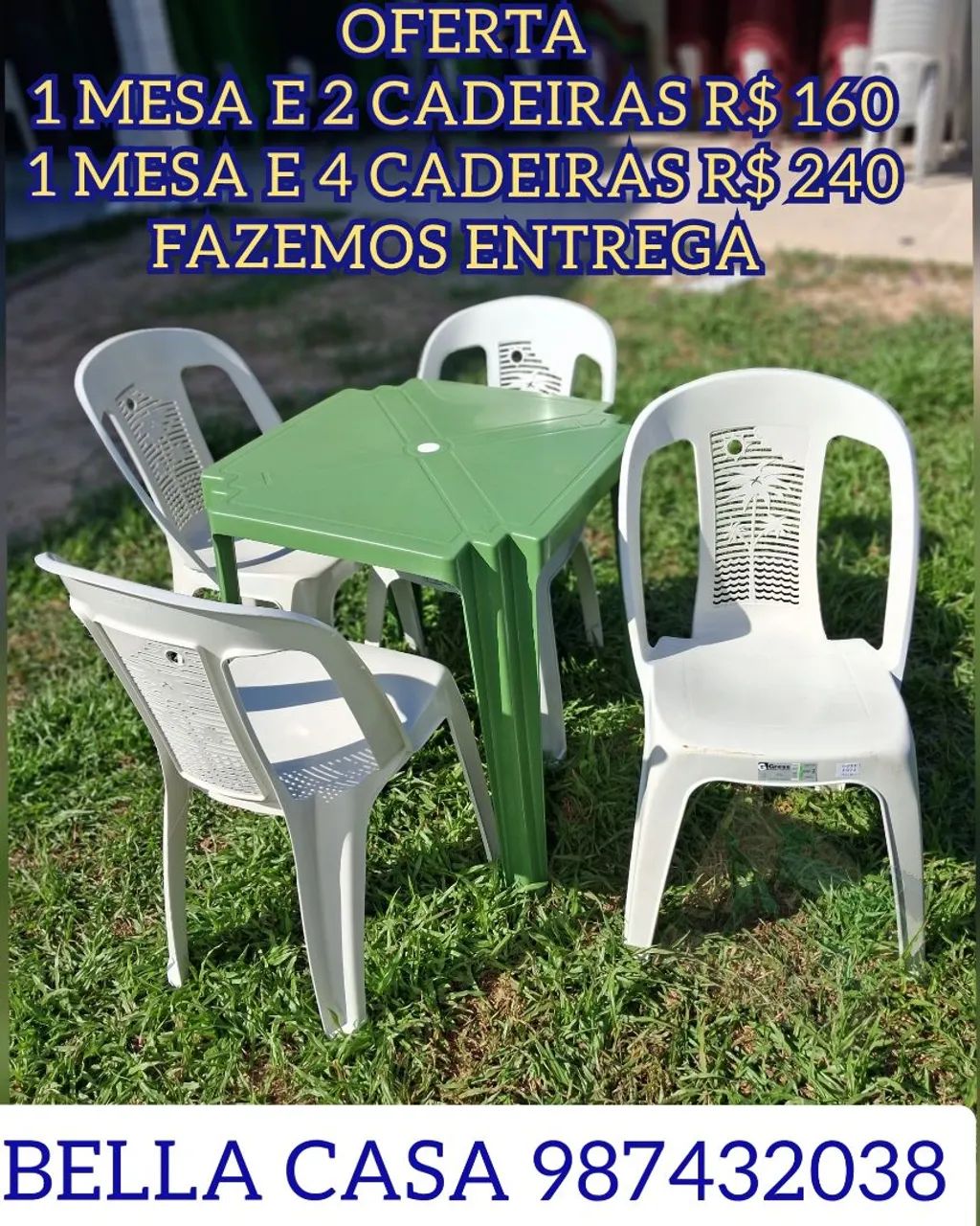 MESA RESISTENTE COM CADEIRA 