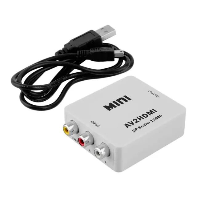 Mini Conversor AV2HDMI RCA para HDMI Compatível com DVD VHS e Videogames - Foto 5