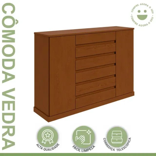 Cômoda Vedra Grande com Excelente Espaço Interno - Foto 2