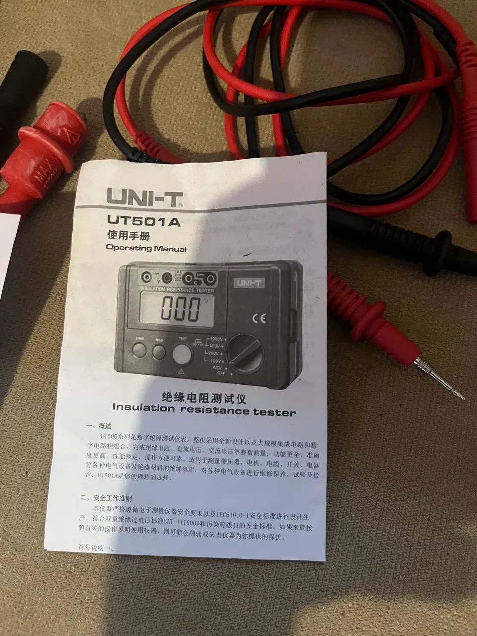 Testador de resistência e isolamento UNI-T  - Foto 3