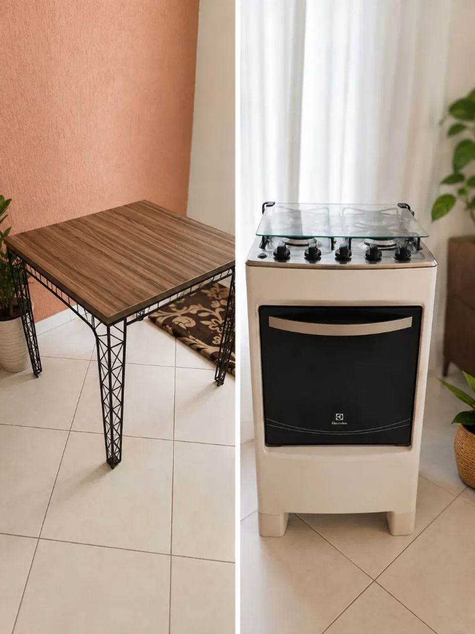 Fogão e mesa