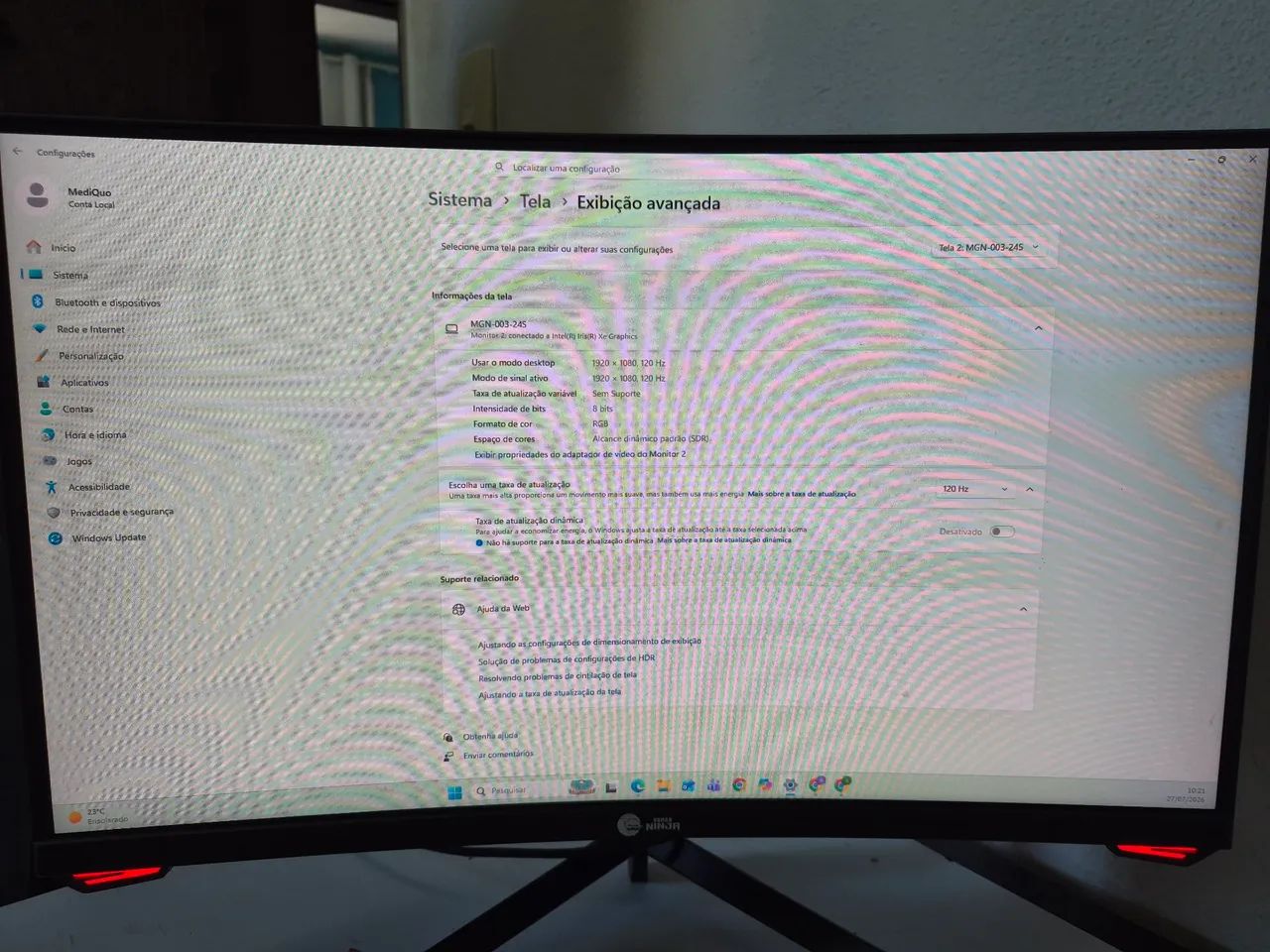 Monitor 24 polegadas ninja gamer Full hd 1ms  - Foto 2