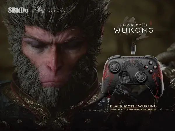 Controle 8BitDo Ultimate 2C Black Myth Wukong 2.4G Hall Effect PC Windows Android - Foto 2