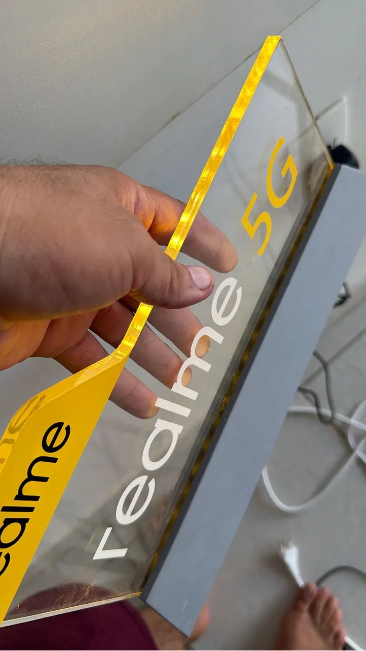 Placa decorativa da Realme Leed para Loja de celular - Foto 3
