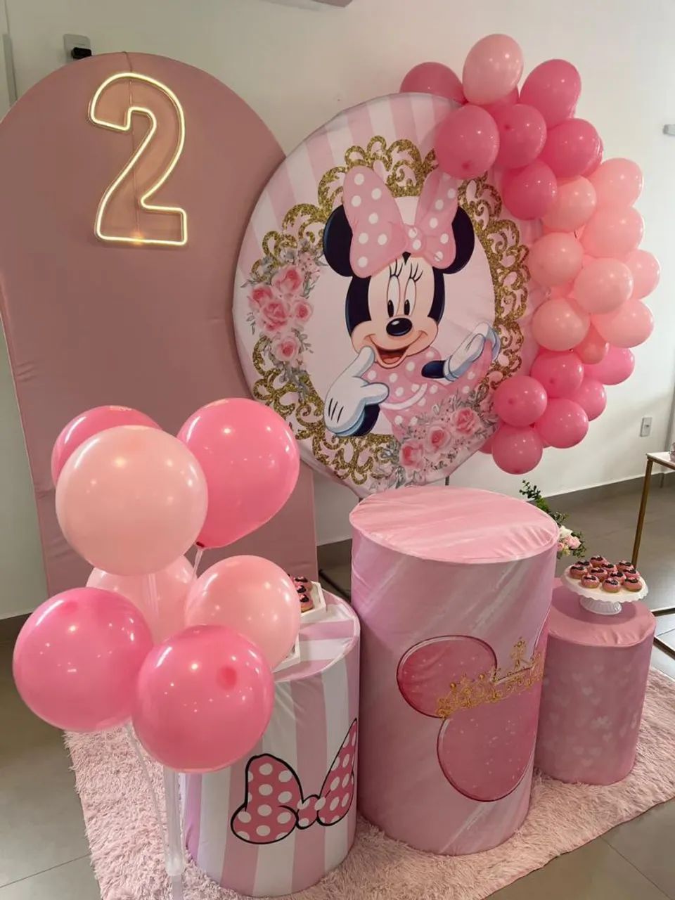 Decoração pegue e monte tema Minie  - Foto 2