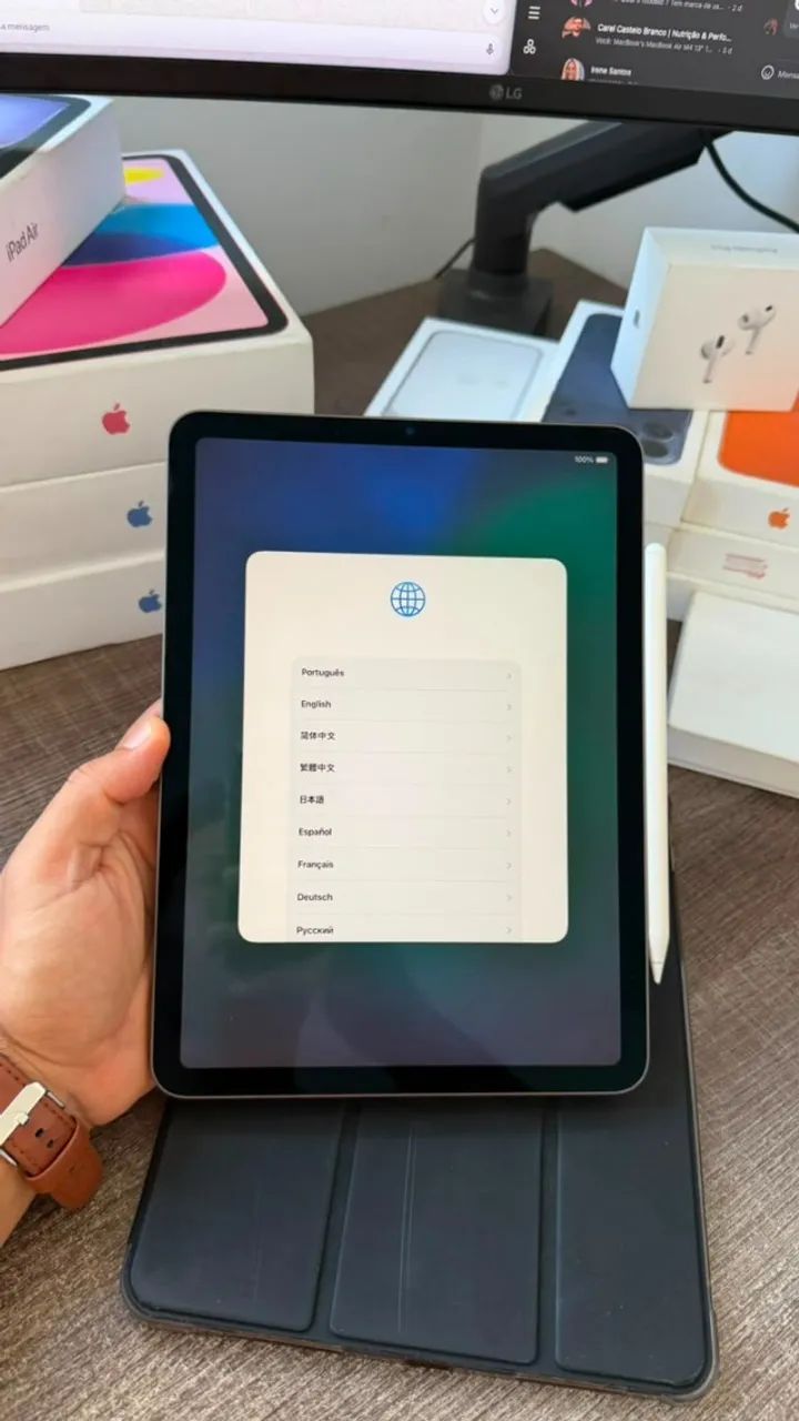 iPad Air M1 256GB 11 Polegadas + Pencil Goojodoq - 4 Meses De Garantia - Entrega Gratuita