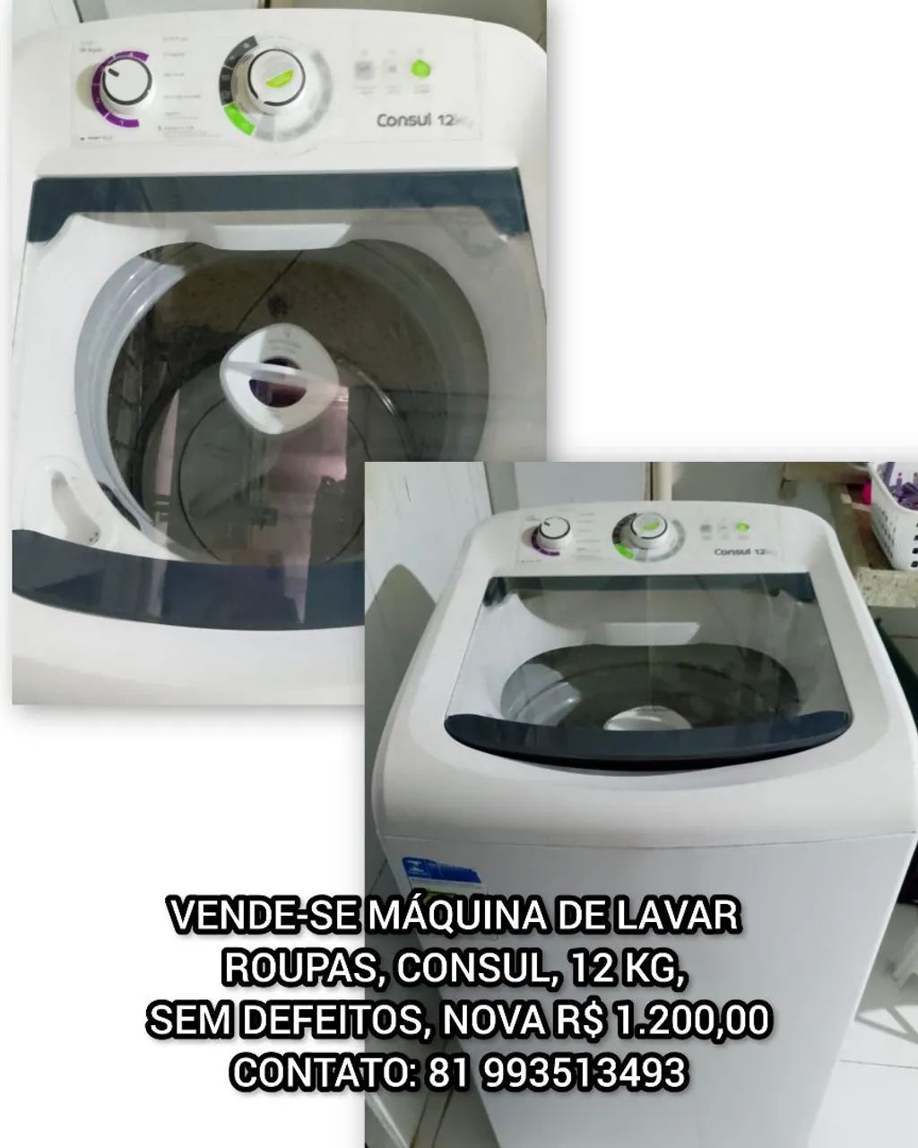 Máquina de lavar roupa Consul 12 kg