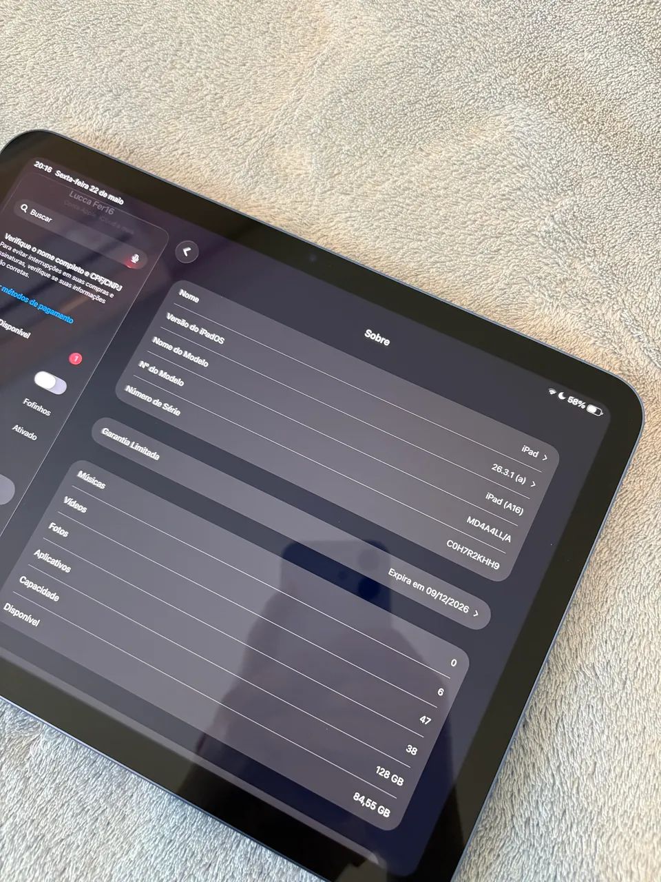 iPad a16 128 gb azul  - Foto 5