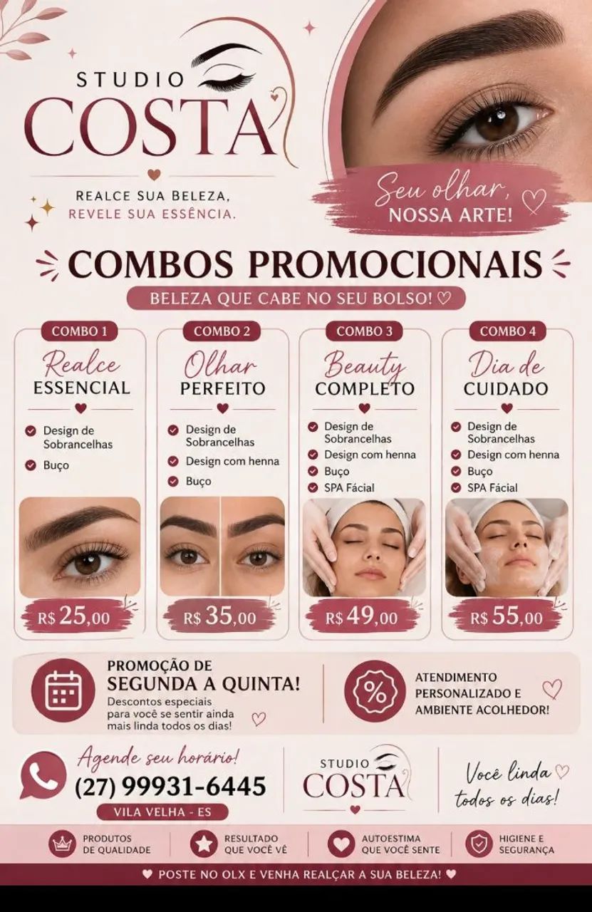 PROMOÇÃO DE SOBRANCELHAS 