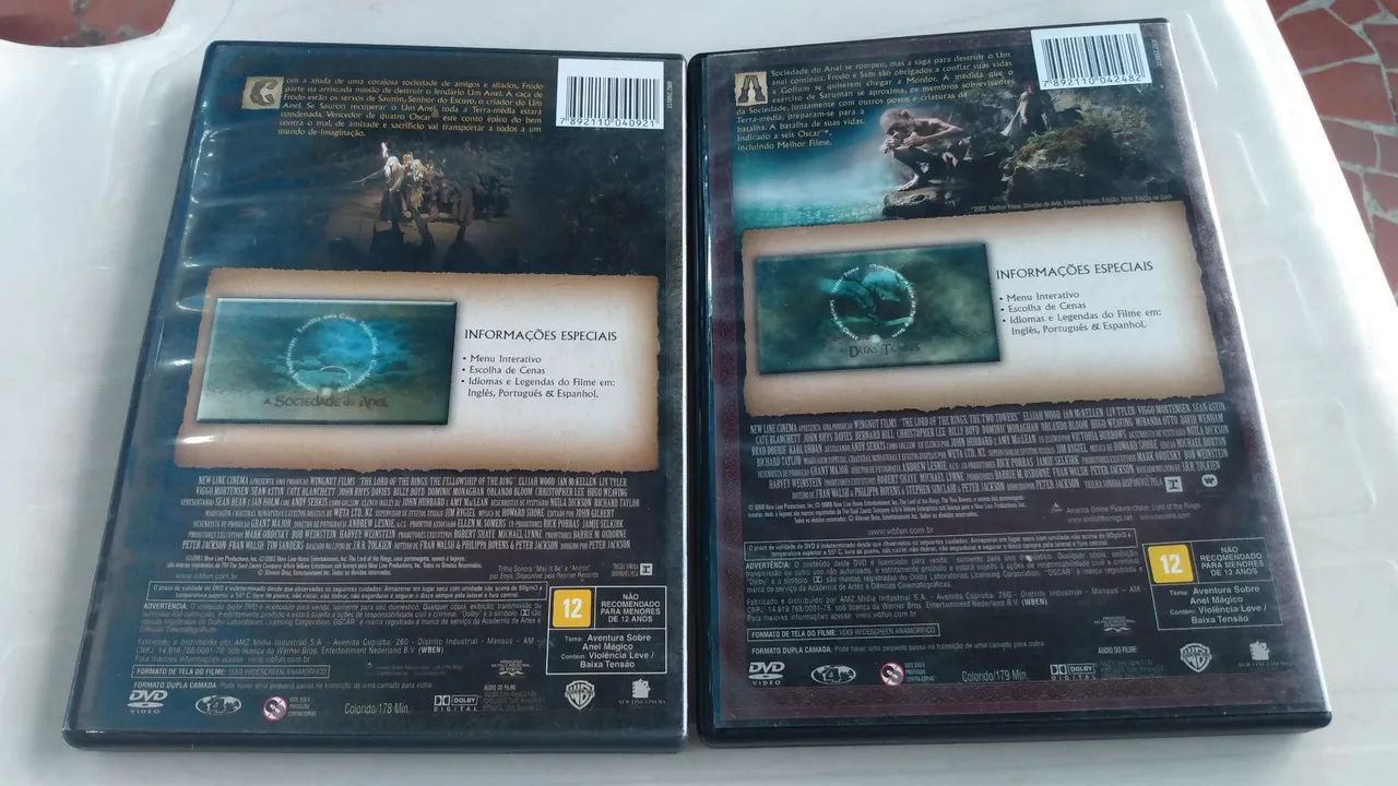 DVD original o senhor dos anéis vol. 1 e2 .  - Foto 2