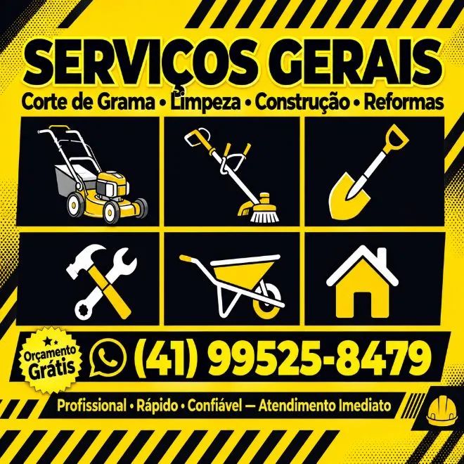 Serviços gerais com qualidade,agilidade e confiança
