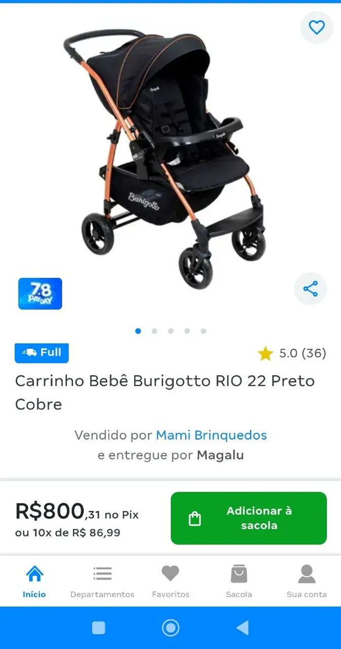 Carrinho de bebê Burigotto  - Foto 3
