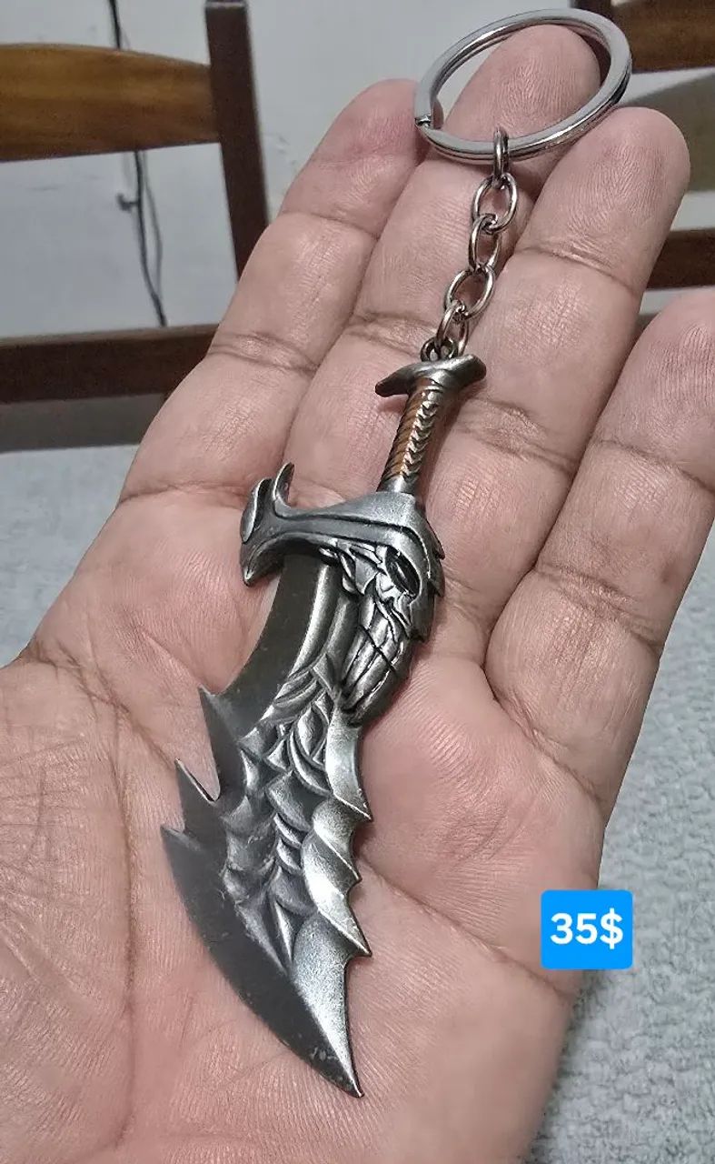 Chaveiro da Espada de Kratos em God Of War de metal 