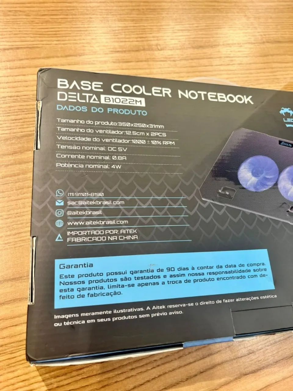 Base Refrigerada Gamer Para Notebook Aitek Delta-B1022M Com 2 Ventoinhas - Foto 4