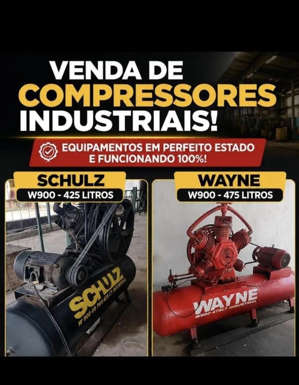 Compressor de ar industrial 425 litros 