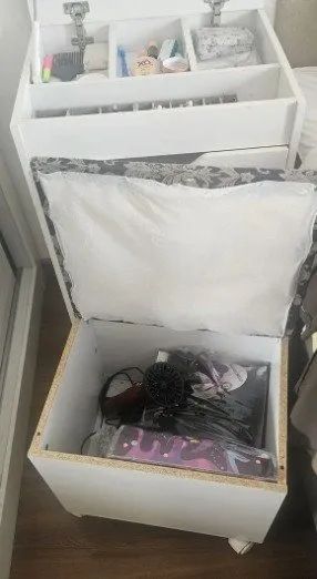 Penteadeira/mesinha de computador com baú, gaveta e espelho - Foto 4