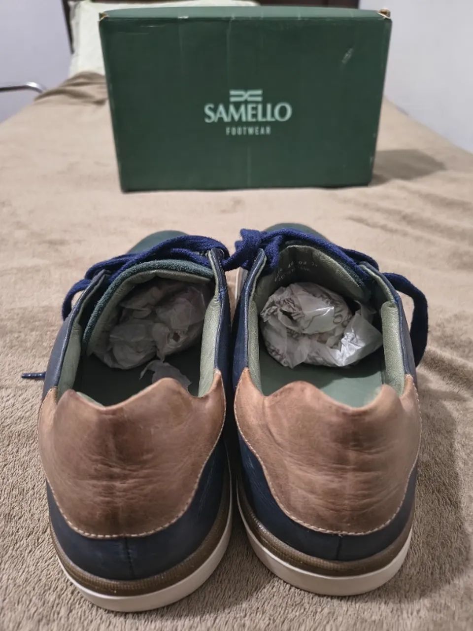 Sapatênis Samello Kilcock Azul-Marinho e Cimento - Nº 42 - Novo - Foto 2