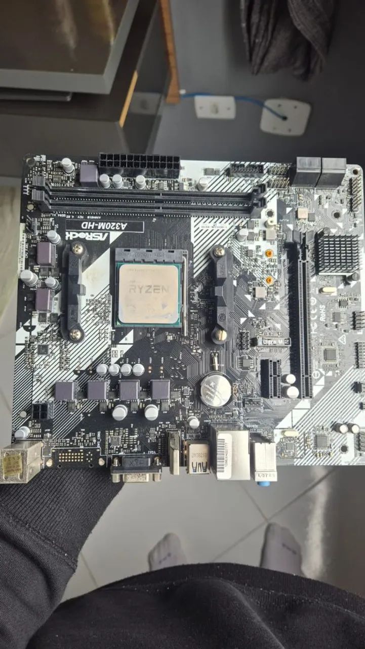 Kit placa mãe A320M Asrock + Ryzen 5 4650G