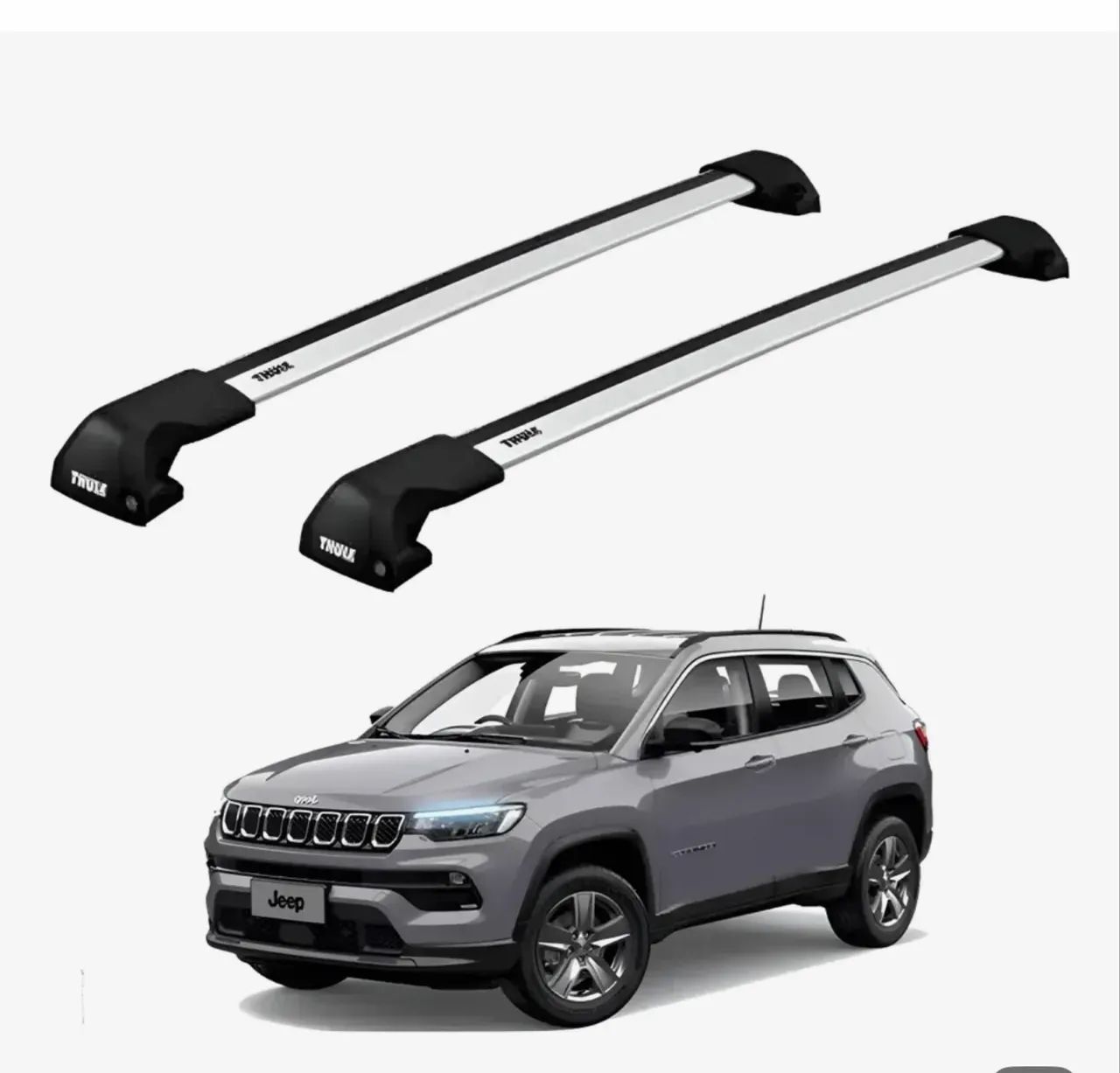 Rack Travessa Bagageiro Jeep Compass Thule Wingbar Edge - Foto 2