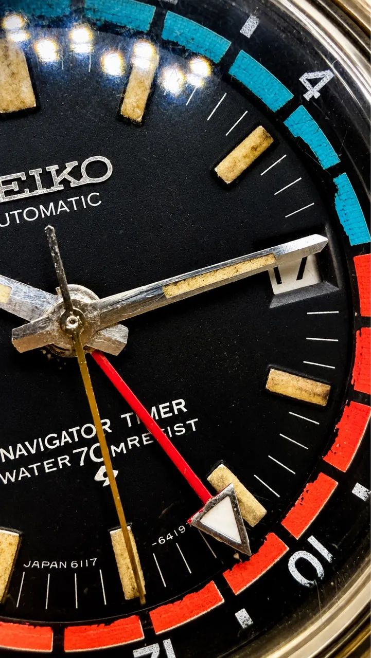 Seiko Navigator Timer 6117-6410 Vintage Automático GMT